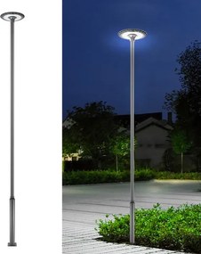 Brilagi -Asta in metallo per palo d'illuminazione esterna 5 m, diametro 58 mm, antracite