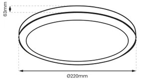 Brilagi - Plafoniera LED da bagno PERA LED/18W/230V diametro 22 cm IP65 oro