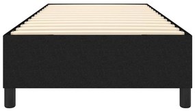Giroletto a molle nero 90x200 cm in tessuto