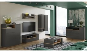 Mensola FRED antracite/quercia artisan