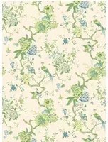 GP & J Baker Carta da parati Oriental Bird - Green/ Blue