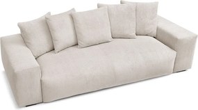 Divano color crema con rivestimento in velluto a coste 280 cm Voltaire – Bobochic Paris