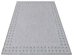 Lussuoso tappeto a doppia faccia con bordo decorativo colore grigio Larghezza: 80 cm | Lunghezza: 150 cm