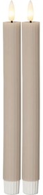 Candele LED in set da 2 (altezza 25 cm) Flamme Stripe - Star Trading