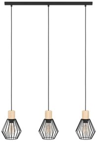 Eglo 44094 - Lampadario a sospensione con filo PALMORLA 3xE27/60W/230V