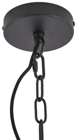 Modern Chandelier Black with Smoke Glass 9-Lights - Amel