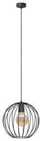 Lampadario a sospensione con filo MERCURE 1xE27/15W/230V diametro 30 cm nero