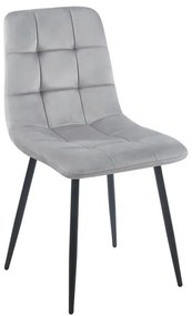 Sedia Stuhl Velluto - Grigio chiaro
