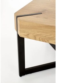 Tavolino LAVIDA 43x110 cm oro quercia/nero