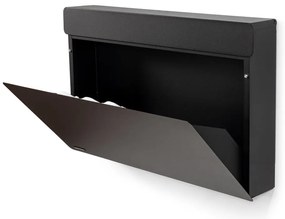 Scarpiera nera in metallo con ante ribaltabili/da parete 78x48x13 cm Luigi – Spinder Design