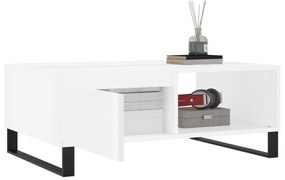 Tavolino da salotto bianco 90x60x35 cm in legno multistrato