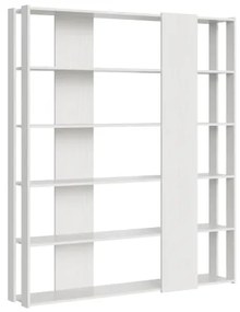 Libreria con 6 ripiani in legno Bianco Frassino 178x204h cm - KATO B