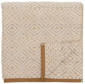 Asciugamano in cotone senape/crema 140x70 cm Malou - Bloomingville