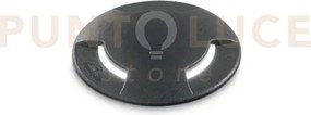 Way round segnapassi ip67 1 luce attacco gu10 nero 9cm triplo fasci...
