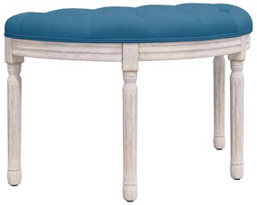 Panca blu 81,5x41x49 cm in velluto