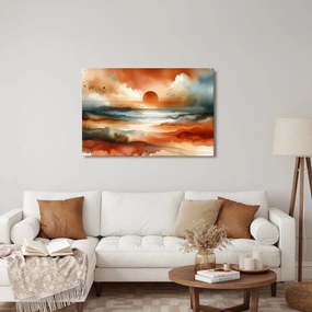 Quadro su tela – Sole al tramonto nel paesaggio