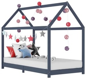 Giroletto per Bambini Grigio in Massello di Pino 90x200 cm