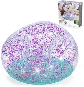 Bestway Gigante Sedia Gonfiabile Glitterata 114x112x66 cm +6 Anni Interno e Giardino 75115