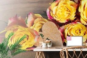 Carta da parati – Rose gialle di San Valentino