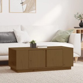 Tavolino Da Salotto Ambra 110x50x40 Cm Legno Massello Di Pino /