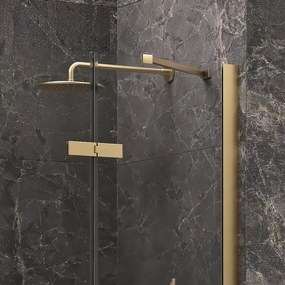 Porta doccia 70cm battente e fisso oro spazzolato | KT4000G - KAMALU