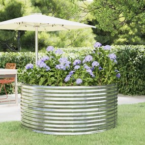 Letto Giardino Acciaio Verniciato Polvere 140x140x68 Cm Argento /