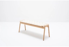 Panchina in colore bianco e naturale Klupa - Gazzda