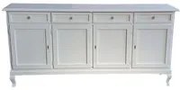 Madia credenza 4 porte legno shabby bianco 205x42x98 - Mobili 2G