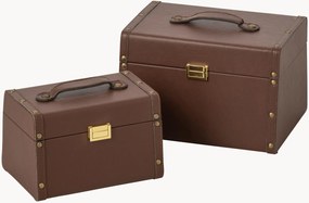 Set di 2 scatole portaoggetti in similpelle Travel