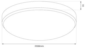 Plafoniera LED da bagno MAYA LED/15W/230V diametro 33 cm IP44 oro