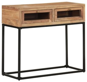 Tavolo Consolle 90x35x76 Cm İn Legno Massello Dacacia /
