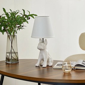 Lindby Herry lampada da tavolo Cane in bianco