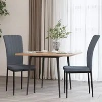 Sedie da Pranzo 2 pz Grigio Scuro in Velluto cod mxl 5590