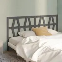 Testiera per Letto Grigia 206x4x100cm in Legno Massello di Pino cod mxl 46685