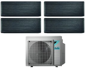 Daikin - Climatizzatore Condizionatore Bluevolution Quadri Split Inverter serie stylish real blackwood 7+7+7+7 con 4MXM80N R-32 Wi-Fi Integrato