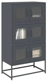 Credenza Antracite 68x39x123 Cm Acciaio /