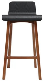 Sgabelli da bar scandinavi noce e nero H65 cm (set di 2) BALTIK