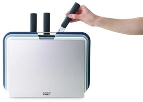 Set di 3 taglieri e coltelli con supporto Nest Plus - Joseph Joseph