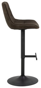 Sgabello da bar in verde scuro con altezza regolabile (altezza della seduta 86 cm) Adisa – Actona