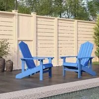 Sedie da Giardino Adirondack 2 pz in HDPE Blu Acqua