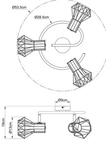 Globo 54017-3 - Luce Spot PRISKA 3xE27/40W/230V