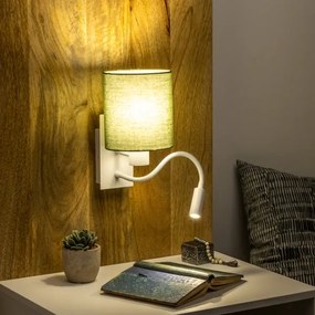 Brilagi - Applique a LED NUBILA 1xE27/25W/230V + LED/3W bianco/verde