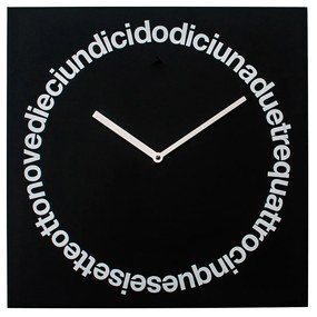 Orologio da parete nero Dodici Progetti