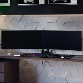 Supporto Doppio per Monitor da 49 Pollici Grigio e Nero RGB X-Arm Dual