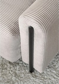 Divano beige allungabile/con contenitore e rivestimento in velluto a coste 244 cm Arcadova – ELTAP