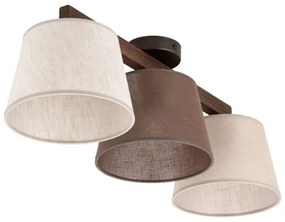 Brilagi - Lampadario a montaggio superficiale LATTE SABIA 3xE27/15W/230V pino/mix