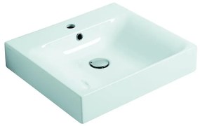 Lavabo sospeso quadrato Cento L 50 x H 10 x P 45 cm