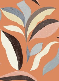 Florale Tapete Nid d Oiseau von Elitis - Rot