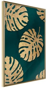 Poster  Gilded Monstera Leaves  Cornice Quadri Cornice d'oro, Larghezza x Altezza Home decor 20x30