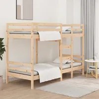 Letto a Castello 75x190 cm in Legno Massello di Pino cod mxl 57117